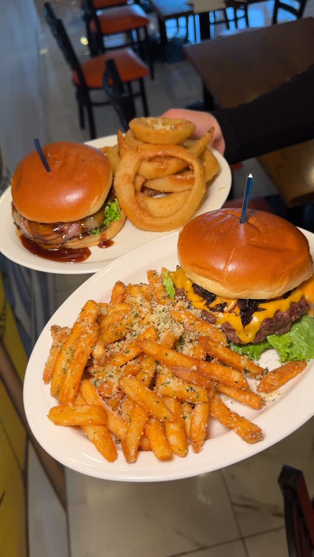 Mushroom and Swiss halal burger